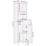 vidaXL Armoire de salle de bain 38x33 5x160 cm bois massif de manguier