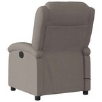 vidaXL Fauteuil de massage inclinable Taupe Tissu