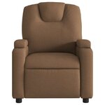 vidaXL Fauteuil inclinable de massage électrique marron tissu
