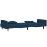 vidaXL Canapé-lit à 2 places avec deux oreillers bleu velours