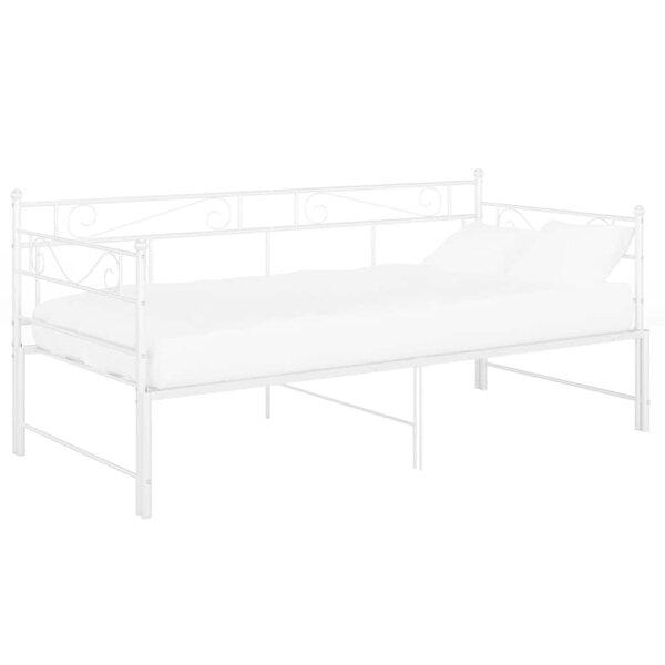 vidaXL Cadre de canapé-lit extensible sans matelas blanc 90x200 cm