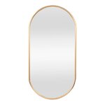 Miroir mural ovale 30 x 60 cm doré 03_0008827