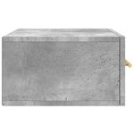 vidaXL Table de chevet murale gris béton 35x35x20 cm