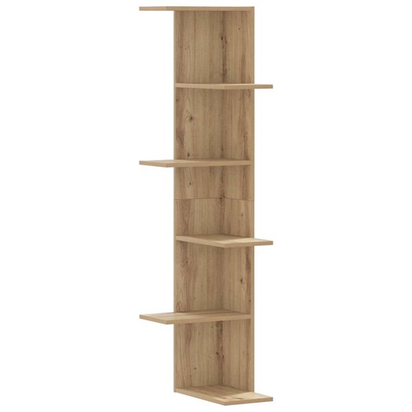 vidaXL Étagère d'angle murale chêne artisanal bois d'ingénierie