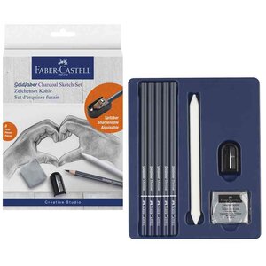 Kit de dessin GOLDFABER CHARCOAL  8 pièces FABER-CASTELL