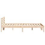 Lit vidaXL avec têtière 140x220 cm en bois de pin massif