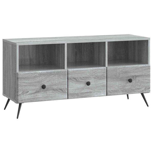 vidaXL Meuble TV Sonoma gris 102 x 34 5 x 50 cm Bois d'ingénierie