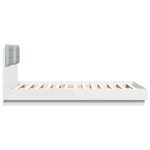 vidaXL Cadre de lit avec tête de lit blanc 140x190cm bois d'ingénierie