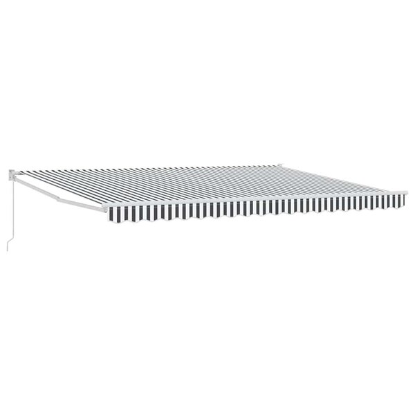 vidaXL Auvent rétractable anthracite et blanc 4 5x3 m tissu/aluminium