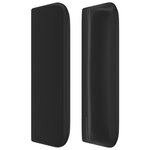 vidaXL Tête de lit avec oreilles Noir 83x16x78/88 cm Similicuir