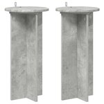vidaXL Support de Plante 2 pièces Gris béton 29 5 x 29 5 x 60 cm