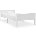 vidaXL Cadre de lit Bois de pin massif Blanc 100x200 cm