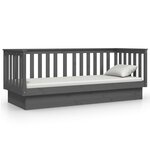 vidaXL Lit de jour sans matelas gris 75x190 cm bois de pin massif