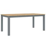 vidaXL Table à manger Panama gris 180x90x75 cm bois massif de pin