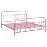vidaXL Cadre de lit Rose Métal 180 x 200 cm