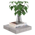 vidaXL Étagères murales flottantes 2 Pièces gris béton 23x23 5x3 8 cm MDF