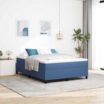 vidaXL Cadre de lit plateforme Bleu 160 x 200 cm