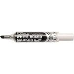 Marqueur tableaux blancs maxiflo  pointe biseautée large  noir x 12 pentel
