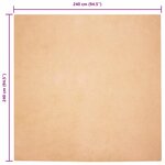 vidaXL Tapis en Fourrure Synthétique de Lapin Taupe 240 x 240 cm