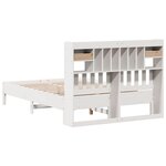 vidaXL Lit bibliothèque sans matelas blanc 140x190 cm bois pin massif