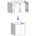 vidaXL Jardinière rouillé 80x80x80 cm acier inoxydable