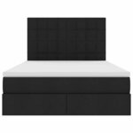 vidaXL Lit de Rangement Noir 140 x 190 cm Cuir synthétique