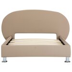 vidaXL Cadre de lit sans matelas cappuccino similicuir 100x200 cm
