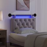 vidaXL Tête de lit suspendue Taupe Tissu
