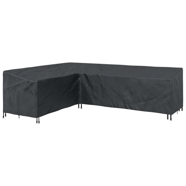 vidaXL Housse de meubles d'extérieur Noir 286 x 222 x 80 cm Tissu 600D