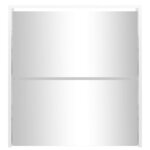 vidaXL Armoire à chaussures miroir 2 niveaux Blanc brillant 63x17x67cm