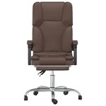 vidaXL Fauteuil de massage inclinable de bureau Marron Similicuir