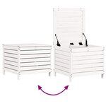vidaXL Salon de jardin 5 Pièces blanc bois massif de pin