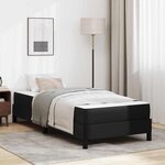 vidaXL Lit avec matelas Noir 100 x 200 cm Faux cuir