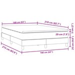 vidaXL Sommier à lattes de lit et matelas bleu foncé 160x210cm velours