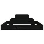 vidaXL Jardinière Noir 80x80x27 cm Bois massif de pin