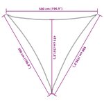 vidaXL Voile d'ombrage PEHD Triangulaire 5 x 5 x 5 m Blanc