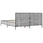 vidaXL Cadre de lit sonoma gris 140x190 cm bois d'ingénierie et métal