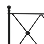 vidaXL Cadre de lit métal avec tête de lit noir 140x200 cm
