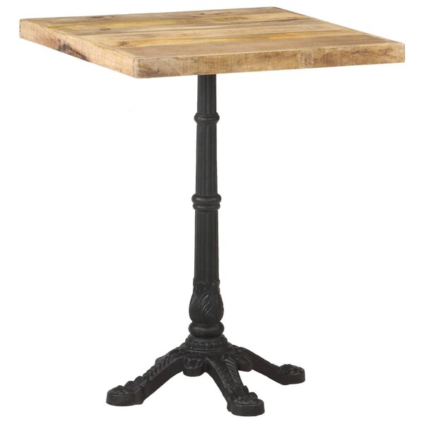 vidaXL Table de bistro 60x60x77 cm Bois de manguier brut