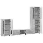 vidaXL Ensemble meuble TV FLORIN Gris Sonoma Bois d'ingénierie