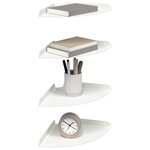 vidaXL Étagère Flottante d'Angle 4 pc Blanc 24 x 24 x 2 cm