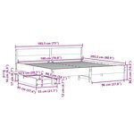 vidaXL Cadre de lit sans matelas cire marron 180x200cm bois pin massif