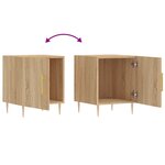 vidaXL Tables de chevet 2 Pièces chêne sonoma 40x40x50 cm bois ingénierie