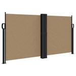 vidaXL Auvent latéral rétractable taupe 120x600 cm