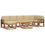 vidaXL Ensemble de canapés d'extérieur 8 Pièces Naturel et Beige
