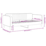 vidaXL Lit de repos vert foncé 100x200 cm velours