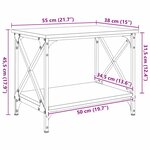 vidaXL Table d'appoint Chêne artisanal 55 x 38 x 45 cm