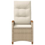 vidaXL Chaise de jardin inclinable Beige et crème 64 x 57 5 x 112 cm