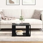 vidaXL Table basse Chêne noir 51.5 x 51.5 x 30 cm Bois d'ingénierie
