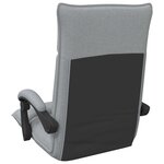vidaXL Fauteuil de sol ajustable Gris clair Tissu